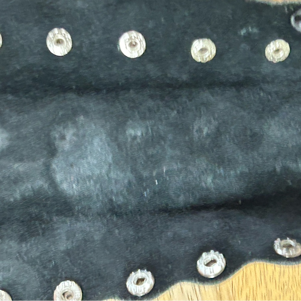 Harley Davidson Black Leather Studded Ponytail Holder - Picture 6 of 7